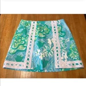 Lilly Pulitzer Blue, Green & White Skort